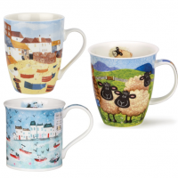 Lovely mugs with nature landscapes and other scenes.