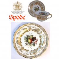 <p class="bodytext">With its lavish use of gilding, Golden Valley is classic Victorian-period Spode. This aptly named pattern features an abundance of 22-carat gold combined with a series of unsurpassed hand-painted autumn ripe fruit studies on the classic Spode Stafford shape.&nbsp;Setting a lively table with an extra touch of refinement, Golden Valley is best cared for when hand-washed.</p>
<p class="bodytext">Spode Golden Valley was produced from 1962 to 2009.<br /><br />Remaining items of original stock from (Spode) supplier.</p>