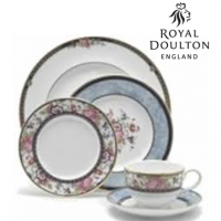 A perfect collection for the dreamer and the rose devotee, Centennial Rose tableware from Royal Doulton is classically lovely. Crafted from bone china, the pattern features central clusters of roses and forget-me-nots and delicate floral wreaths. Sponged soft blue borders and bands of 22-karat gold complete the design. With beautiful variation throughout the collection, Centennial Rose is an excellent choice for the entertainer with a romantic sensibility.<br /><br />Royal Doulton Centennial Rose was produced from 1997 to 2008.<br /><br /><span>All our stock is new from the supplier, Royal Doulton.&nbsp;</span><br /><br /><span>*This is a discontinued range so only available while stock lasts.*</span><br /><br /><strong>Offical UK Stockist</strong>