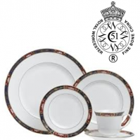 <p class="bodytext">Set a sumptuous table with a historical pattern whose unique story will enchant and intrigue dinner guests. In 1811, England's Prince Regent ordered the creation of a dinnerware set to match his exceptionally opulent lifestyle. Each piece was to display a different design and no detail or luxury was to be spared. Today's modern version by Royal Worcester beautifully recalls those regal requirements with translucent white bone china banded by elegant floral-patterned borders in cobalt, burgundy, and gleaming 22-carat gold.</p>
<p class="bodytext">Complementing designs on accent pieces introduce the highly decorative Japanese Imari style with stylized blossoms, leaves, and vines and a broad color palette including both deep jewel tones and soft pastel hues. Executed on the Garrick shape, this extensive line of dinnerware, serveware, and accessories offers slightly rounded bodies with graceful tapering, clean edges, and delicately curved handles for a classically refined look. Because of the gold trim, Prince Regent china is not microwave-safe, and hand washing is recommended to preserve its beautiful luster.</p>
<p class="bodytext">Royal Worcester Prince Regent was produced from 1994 to 2009. The gold trim on this pattern means it is not safe for use in the microwave.<br /><br /><strong>This range is now discontinued.</strong></p>