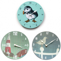 <span>Time Clocks and Tide Clocks made from melamine</span><span>. <br /><br />We have a range of clocks with designs such as lighthouses, seagulls and puffins. <br /><br />These make perfect gifts for boaters, surfers, swimmers, sailors, fisherman, beach homeowners and beachcombers.</span>