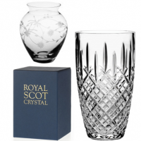 Cut Glass and Engraved Glass.<br /><br />Giftware ranges from Royal Scot Crystal. Including Vases, Bowls etc.&nbsp;<br /><br />All boxed in a Royal Scot Blue cardboard box.&nbsp;