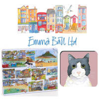 Original watercolours &amp; artwork from&nbsp;Emma Ball. A range of tablemats and coasters featuring her work. Great gift ideas!