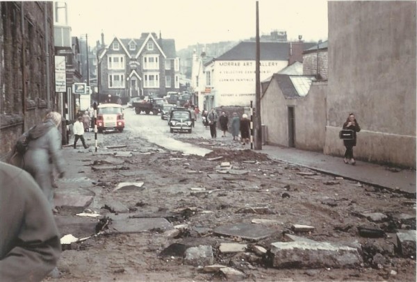 Old shop flooded at the bottom of Morrab Road