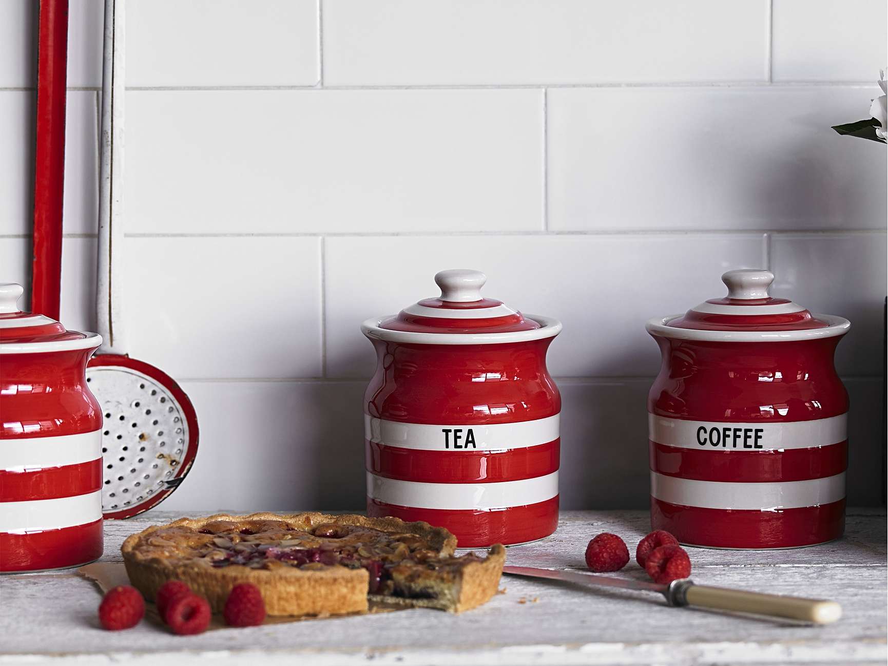 Cornishware tea deals coffee sugar