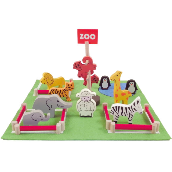 Apples to Pears Wooden Playset Zoo Gift in a Tin 101281