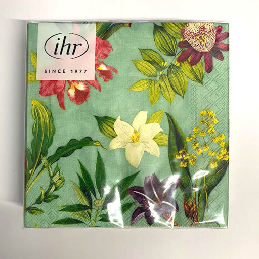 IHR Small Cocktail Napkins/Serviettes Flowers Of Paradise