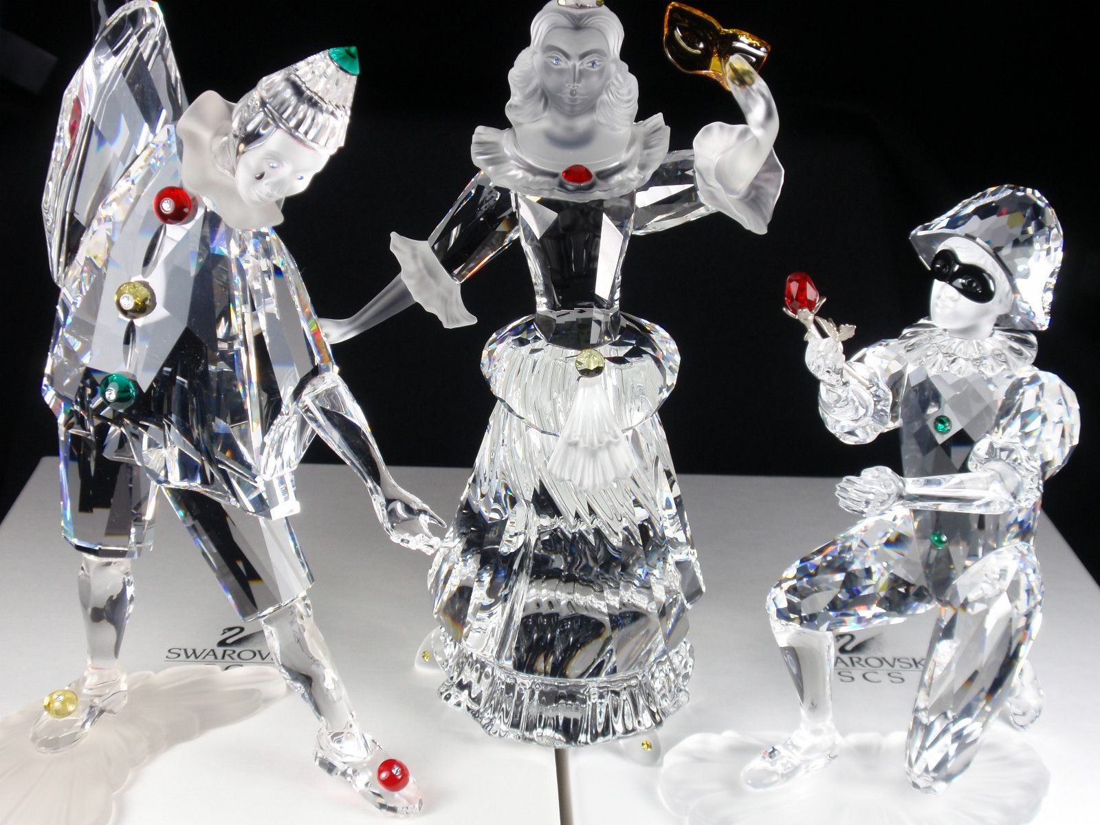 Swarovski Crystal Masquerade Pierrot Figure Year 1999