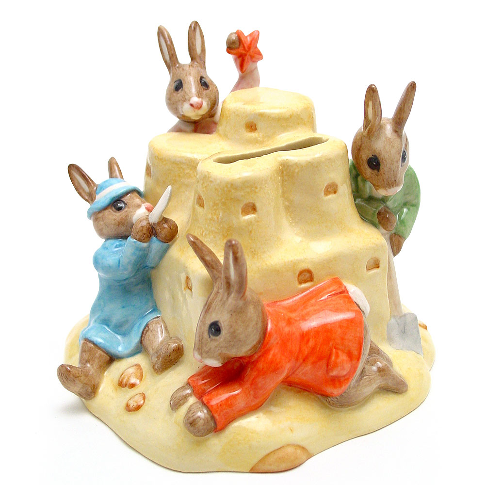 Royal Doulton Bunnykins Sandcastle Money Box Limited Edition