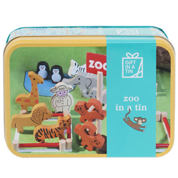 Apples to Pears Wooden Playset Zoo Gift in a Tin 101281