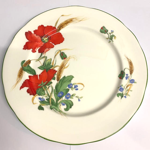 Duchess Fine Bone China Poppies Plate Dinner 26cm