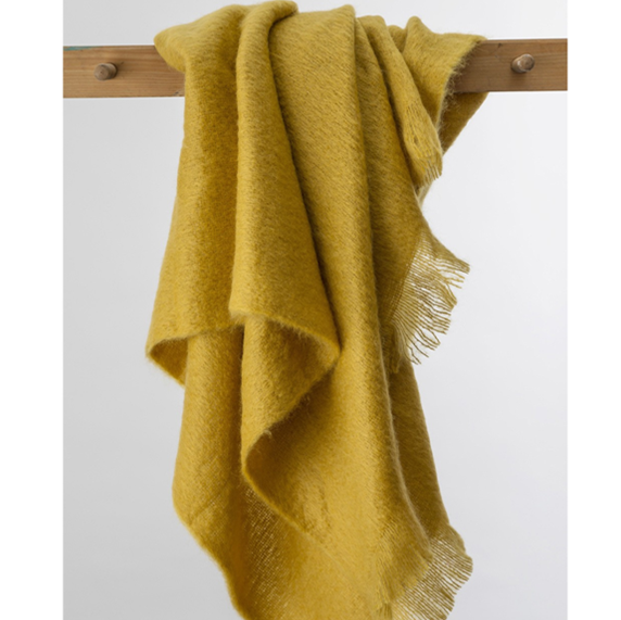 AVOCA Mohair Blend Amber Throw 56"x72" Large