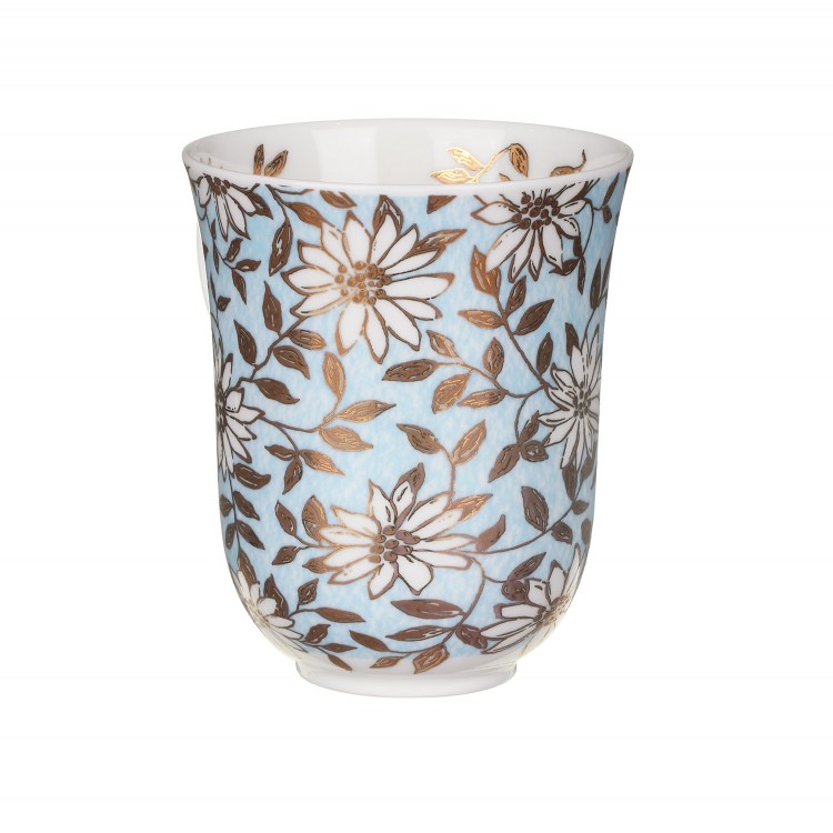 DUNOON Braemar Gold Floral Aqua Mug*