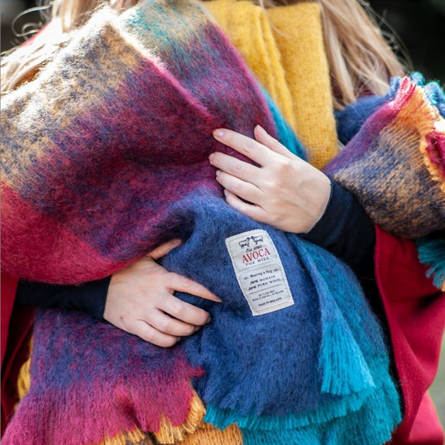 AVOCA Mohair Blend Harriet Throw 56"x40" Small