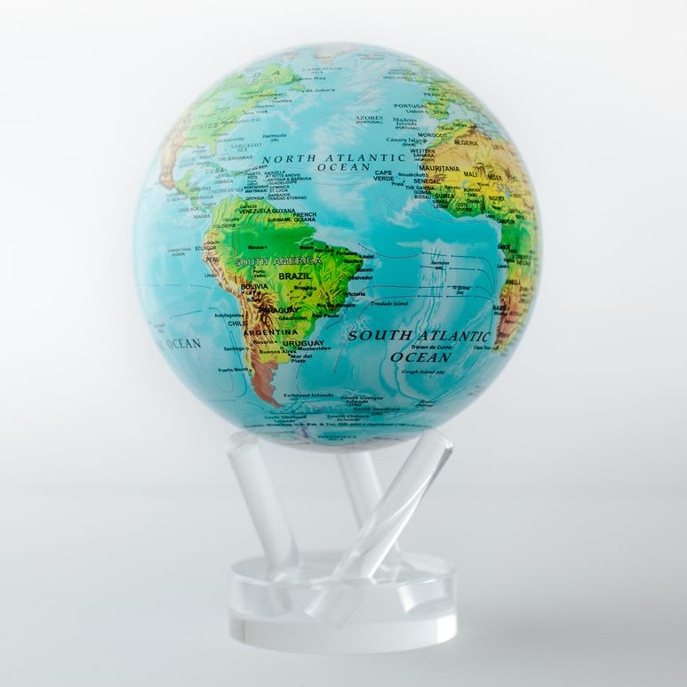毎週更新 Stilart店ムーバMova Blue with Relief Map Globe MG-6-RBE 並行輸入品 