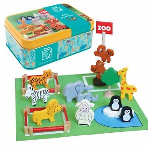 Wooden zoo playset cheap