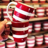 <span><span><span style="color: #ff0000;">Our classic Cornishware is also available in red, perfect for Christmas or any time of the year. Our red and white stripes make for perfect presents and some come in branded gift boxes.</span><br /><br /><strong>&nbsp;&nbsp;&nbsp;Please be aware that the colour of this range has slight inconsistencies. The red might vary slightly and the background off/white may vary slightly. This has been normal for this range for some years.<br /></strong><br /><strong><span style="font-size: small;">&nbsp; &nbsp;</span>Please contact us if you are looking for a particular shade of colour (from previous experience). We may be able to help.<br /><br /></strong></span></span>
<h2>Morrab Studio is the Oldest Cornishware Stockist &amp; Specialist</h2>
<span><strong><br /></strong></span>