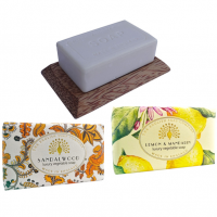 <span>A classic bar of soap that is enriched with shea butter to nourish and moisturise all skin types. Wrapped in beautiful vintage designed papers, these soaps will leave your skin feeling smooth, soft and smelling fresh. There are a wide range of fruity, floral, fine and festive scents to choose from. These 200g/240g bars are a great size for your basins, baths or showers and will fill the room with its everlasting fragrance.<br /><br /> A perfect gift for a loved one or a treat for yourself!</span>