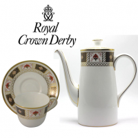 <strong>Now Discontinued. These items are available from the stock we have left.</strong><br />This classic border pattern with distinctive Imari palette frames an attractive expanse of pure white fine bone china.<br /><br />All our stock is new from the supplier, Royal Crown Derby.&nbsp;<br /><br />*This is a discontinued range so only available while stock lasts.*<br /><br /><strong>Offical UK Stockist</strong>