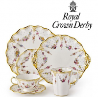 <strong>Currently available range Royal Crown Derby</strong><br />For a more vintage style, Royal Crown Derby&rsquo;s regal Royal Antoinette collection presents the perfect opportunity to combine timeless elegance with a quintessentially English design that has graced summer dining for centuries. Applied to an intricate royal shape to add drama and hand finished in gleaming 22 carat gold.<br /><br />All our stock is new from the supplier, Royal Crown Derby.&nbsp;<br /><br /><br /><strong>Offical UK Stockist</strong>