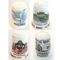 Fine Bone China Thimbles. All made in England. Some with gold gilding.
