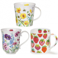 Lovely mugs with floral and fruit designs.<br /><br /><span>Each mug is supplied in a FREE Gift Box!</span><br /><br /><strong>Official UK Stockist.</strong>