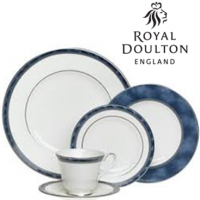 <p class="bodytext">Thanks to its combination of classic style and modern versatility, the Royal Doulton Atlanta tableware collection satisfies both casual and elegant dining needs. Bold yet sophisticated, Atlanta blends a pristine white Langdale bone china base with a richly marbled denim-blue border. Drawing inspiration from the ancient world, the pattern features a platinum Greek key bead design that is subtle yet intriguing, as well as lustrous platinum rims. Created for full service, Atlanta includes place settings as well as a wide range of open-stock serveware and accent pieces. All pieces carry the Royal Doulton stamp and are safe in the dishwasher and oven on low temperatures. The platinum trim on this pattern means it is not safe for use in the microwave.</p>
<p class="bodytext">Royal Doulton Atlanta was produced from 1994 to 2009.<br /><br />All our stock is new from the supplier, Royal Doulton.&nbsp;<br /><br />*This is a discontinued range so only available while stock lasts.*<br /><br /><strong>Offical UK Stockist</strong></p>