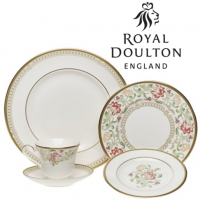 <p class="bodytext">Lichfield fine bone china brings an Old World grace to your special occasion dining. Flowing floral motifs in plum, coral, and green harmonize beautifully with the narrow geometric borders and 22-karat gold rims. Emphatically arched handles and spouts, spectacular floral accent plates, and quietly refined serving pieces add up to a varied and freshly appealing table setting. Bone china is much more durable and chip-resistant than many consumers realize, and Lichfield is also dishwasher-safe, preferably at a low heat setting to protect the gold. The gold trim on this pattern means it is not safe for use in the microwave.</p>
<p class="bodytext">Royal Doulton Lichfield (H5264) was produced from 1999 to 2008.<br /><br /><span>All our stock is new from the supplier, Royal Doulton.&nbsp;</span><br /><br /><span>*This is a discontinued range so only available while stock lasts.*</span><br /><br /><strong>Offical UK Stockist</strong></p>