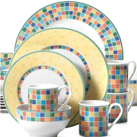 <span><span>'Twist Alea' by Villeroy &amp; Boch<br /><br />Twist White brings timeless elegance to the table with its clear, classic lines and pared-down design in pure white. The Twist Alea collection dips the white crockery into a wide range of bright colours.&nbsp;</span></span>Twist Alea consists of three mix and match designs called Limone, Verde and Caro. Limone has a lemon yellow border with mosaic design on the inside rim, Verde features a lime green border with mosaic design on the inside rim and the Caro range includes white porcelain pieces with a mosaic border. These three designs were all made to complement each other.<br /><span><span><br /></span></span><span>The varied colours create a fun and light-hearted style with an instant mood-boosting effect. The versions can be mixed &amp; matched as you like. Perfect for a cheerful table setting.<br /><br /><strong>Official UK Stockist</strong></span>