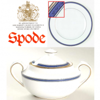 Fine Bone China by Spode.&nbsp;<br /><br />Spode Lausanne&nbsp;(Y8579) was produced from 1992 to 2004. The gold trim on this&nbsp;pattern&nbsp;means it is not safe for use in the microwave.<br /><br />All our stock is new from the supplier, Spode.&nbsp;<br /><br />*This is a discontinued range so only available while stock lasts.*<br /><br /><strong>Offical UK Stockist</strong>