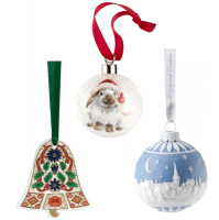 Christmas hanging ornaments and tree decorations at Morrab Studio.