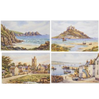 <h2>Cornish Scenes on Tablemats and Coasters</h2>
<p>Made from hard wearing, heat resistant Melamine. Twelve different scenes by the West Cornwall artist T H Victor. All available in either Tablemats or Coasters.</p>
