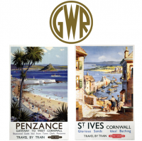 Reproductions of Old Railway Posters created to advertise holidays in Penzance and St. Ives, Cornwall about 100 years ago. Printed on High Quality Art Paper with fade resistant inks.