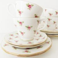 <span>Rosebud is a popular pattern with delicate single pink rose buds and green leaves on white Bone China with a gold trim.<br /><br /></span><span>Fine Bone China made in England.</span><br /><br /><br /><strong>Official UK Stockist</strong>