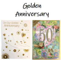 Shop for Golden Wedding Anniversary cards at Morrab Studio<br /><br /><strong>50th</strong>&nbsp;Wedding Anniversary cards