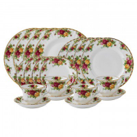 Revel in the beauty of vintage flair with the Old Country Roses Collection, a tableware set inspired by a quintessentially English country garden with roses in full bloom. A long-standing testament to timeless style and elegant craftsmanship, Old Country Roses originally launched in 1962 and is the epitome of fine English tea ware and world-renowned for being synonymous with Royal Albert.&nbsp;<br /><br />Clusters of red, pink and yellow roses have been designed in flamboyant flair with their striking edges and unique shape - complemented by subtle ruffling and gold gilding. Discover a full service that is sure to strike attention from your guests and create the perfect mood for traditional fare in a modern setting.